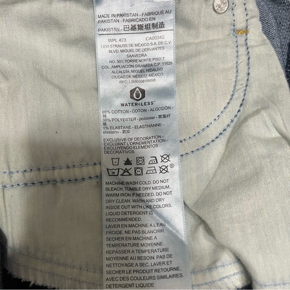 Signature Levi Strauss Mid Rise Straight Blue Jeans Sz 14M - Picture 7 of 9